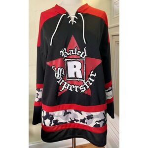 Vintage WWE Edge Rated R Superstar Hockey Jersey Size M Wrestling Sports Y2K